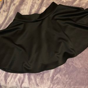 Black mini skirt